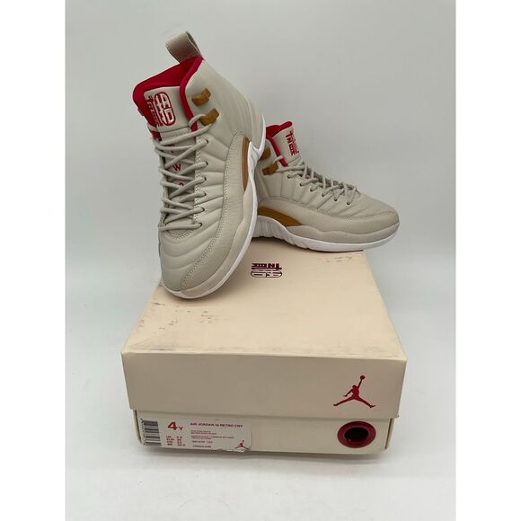 Air Jordan 12 Retro Chinese New Year light Orewood Brown Size‎ 4Y-Lightly Used - Picture 1 of 6